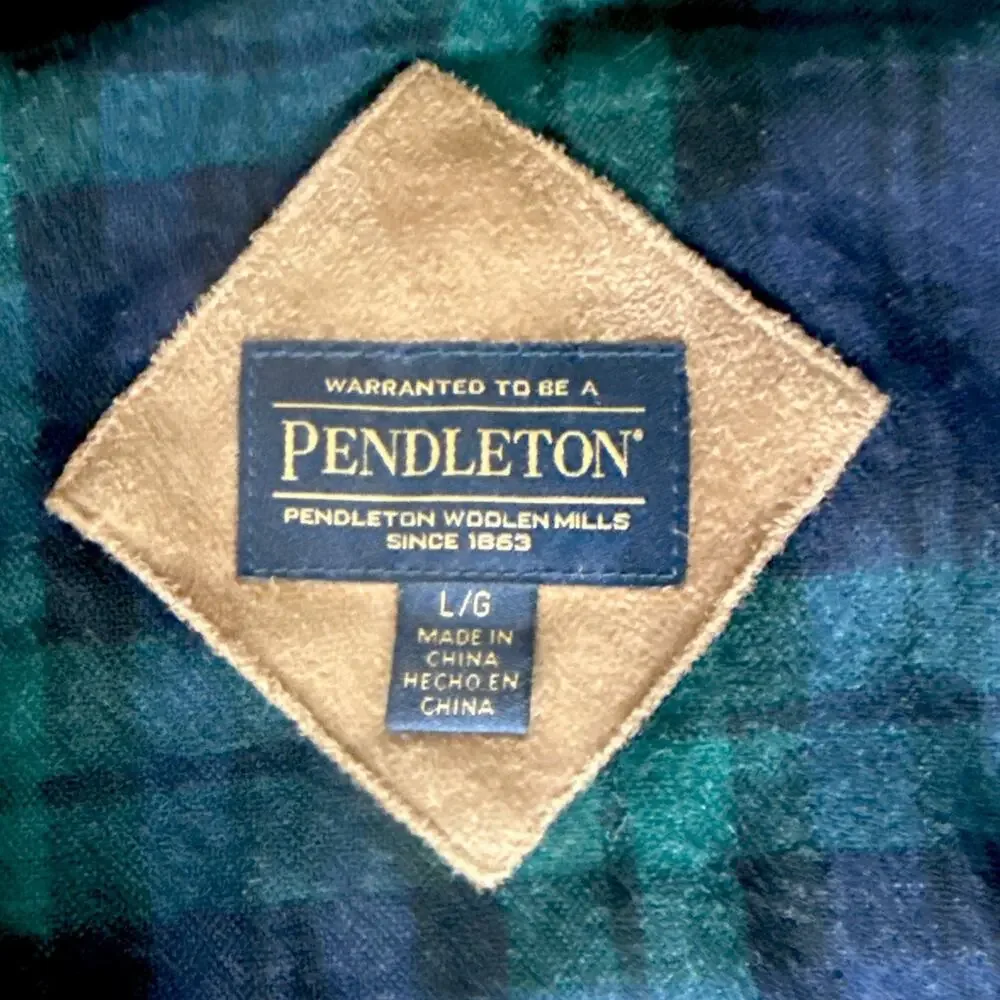 Pendleton Jacket Womens Size Large Blue Sherpa Fleece‎ Coat - Picture 3 of 6